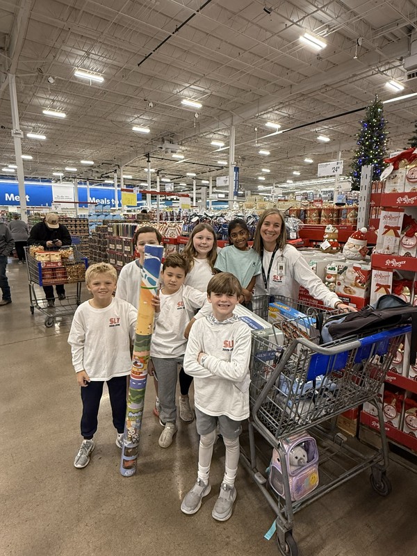elementary kids shopping