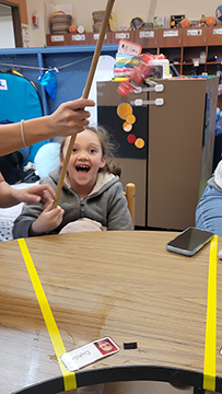 Students were then introduced to gyotaku, a traditional Japanese fish-printing technique