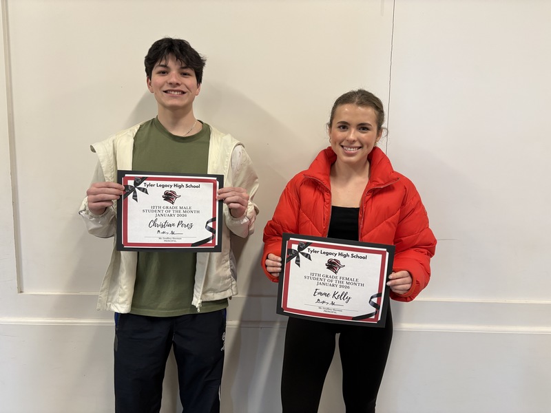Seniors of the Month: Christian Perez and Emme Kelly