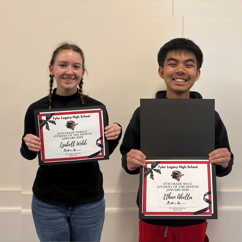Junior of the Month: Izabell Webb and Ethan Abella