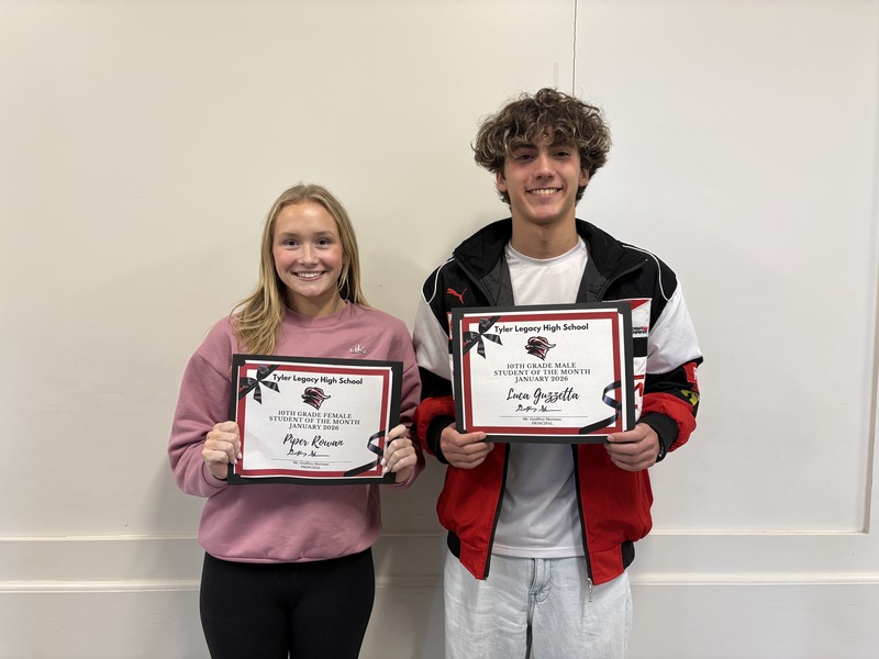 Sophomores of the Month: Piper Rowan and Luca Guzzetta