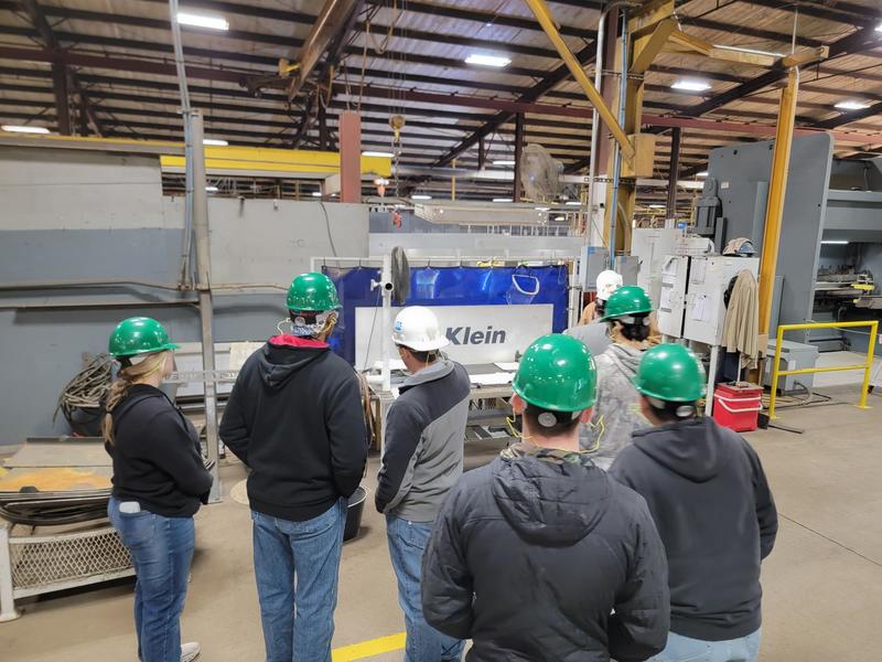 Welding students at Klein Products