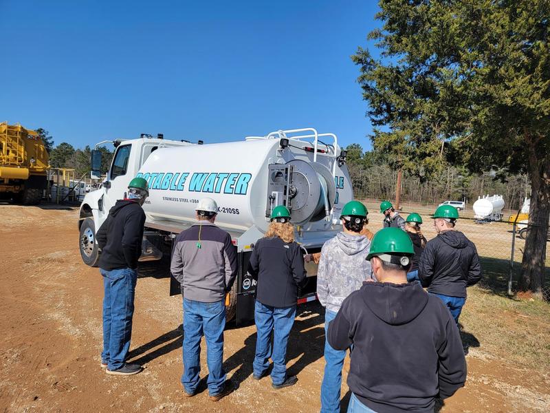 Welding students at Klein Products