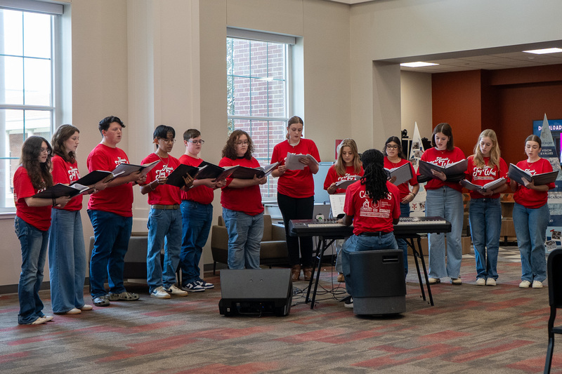 teens singing in choir
