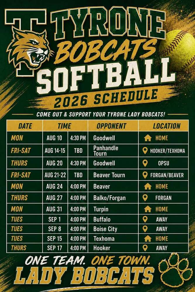 Tyrone HS Softball Schedule