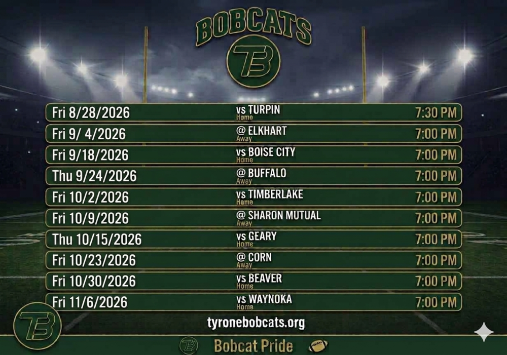 Tyrone HS Football Schedule