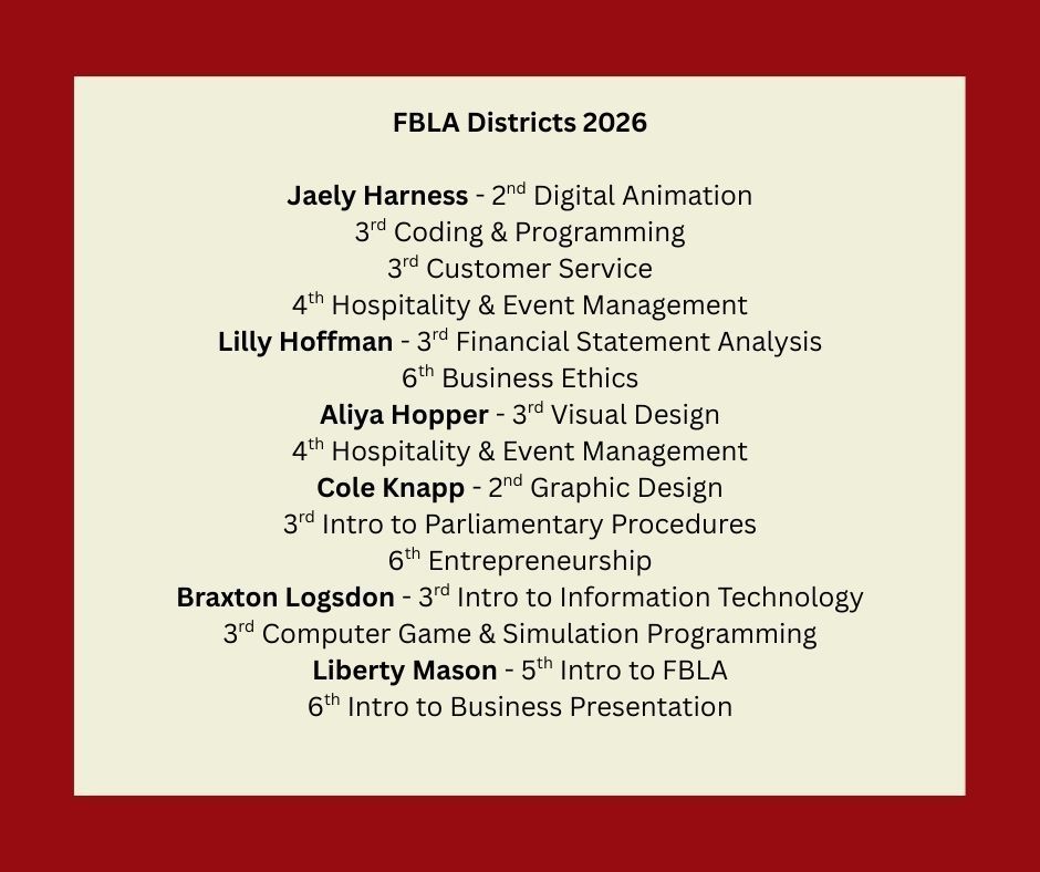 FBLA Districts 2026