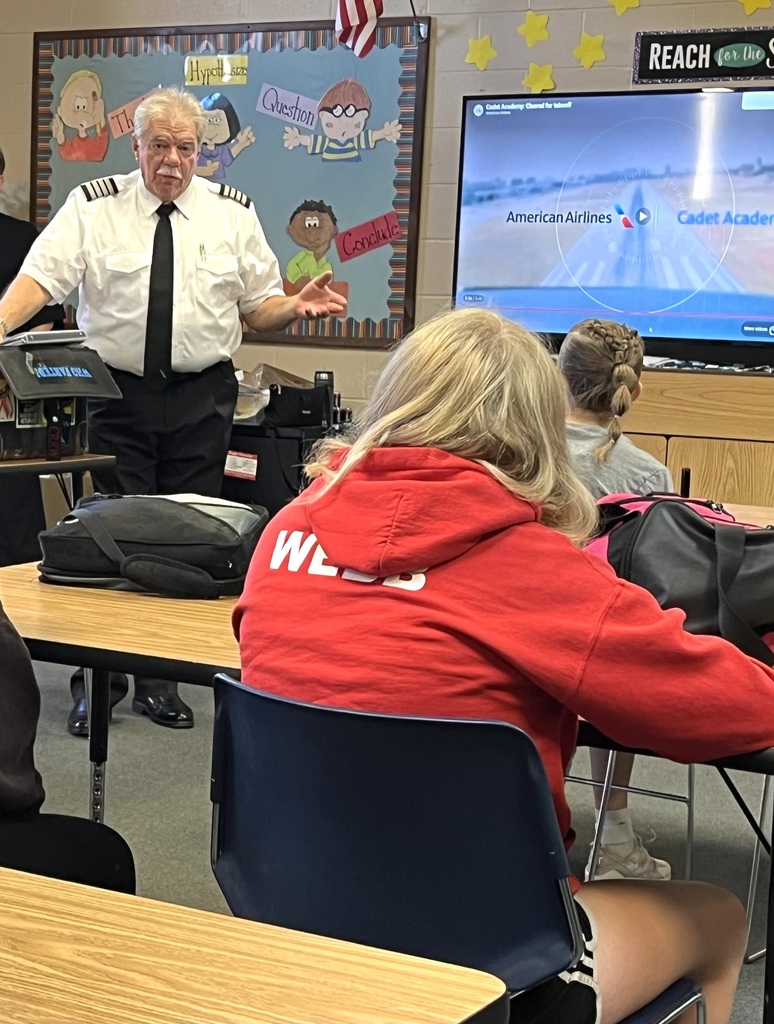Pilot showing the airline training video.