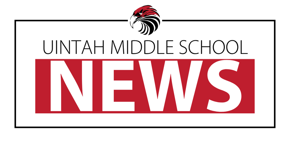 Uintah Middle School Hawk logo above the words Uintah Middle School News