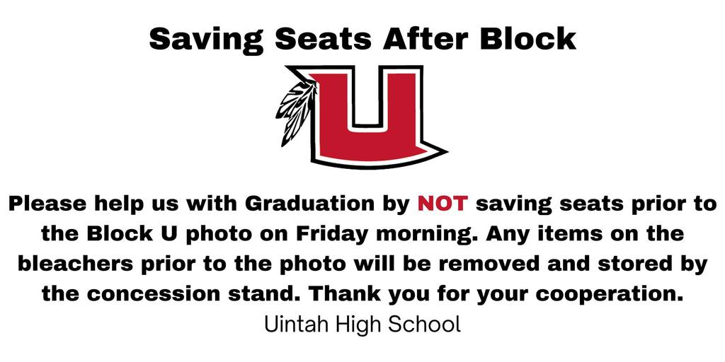 Graduation Saving Seats