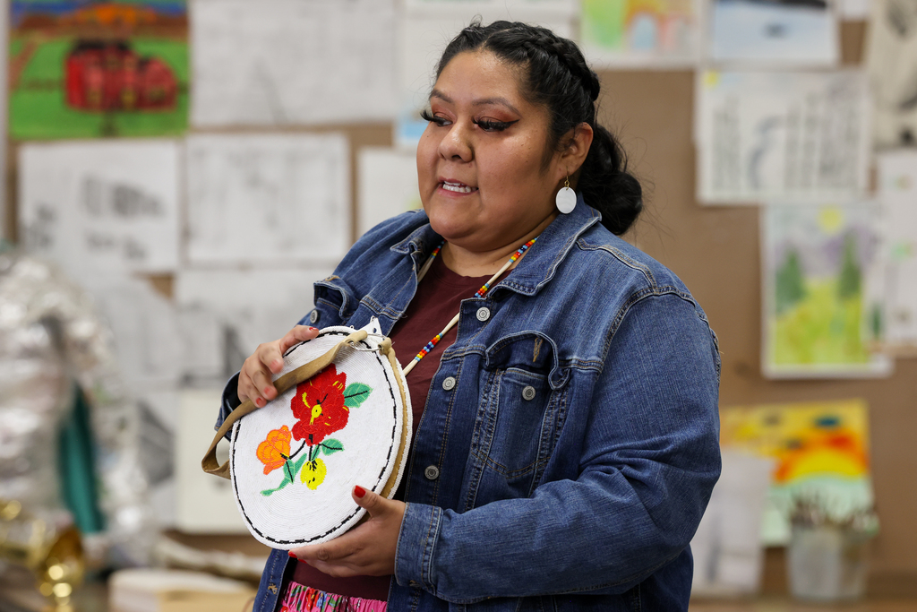 Beading artist Geraldina Selestewa