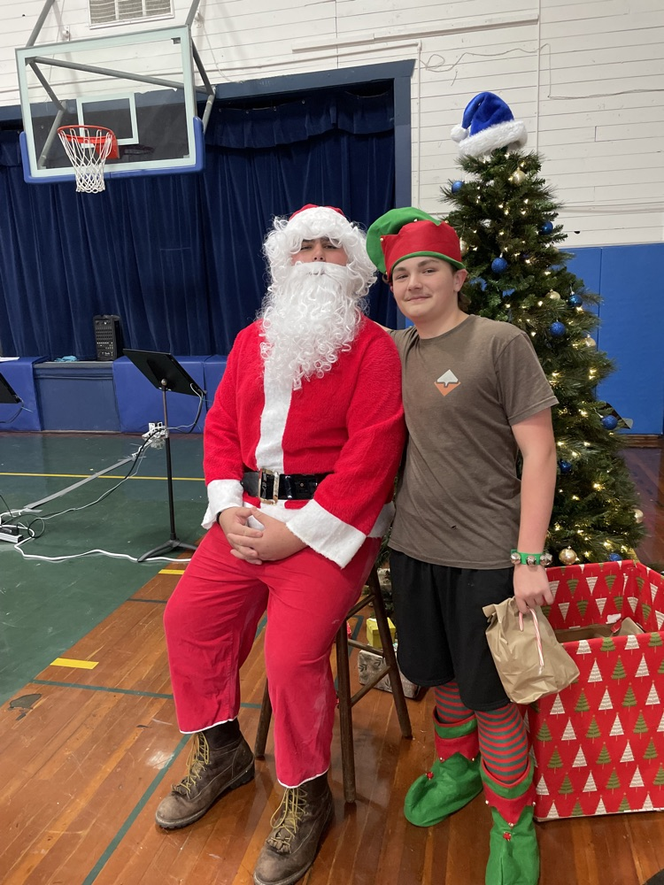 Santa and elf