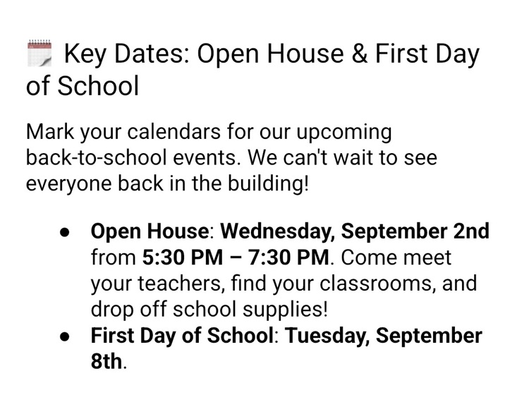Important Dates