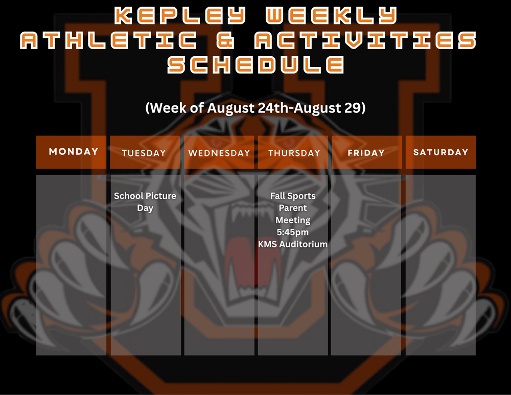 Weekly Activity Calendar