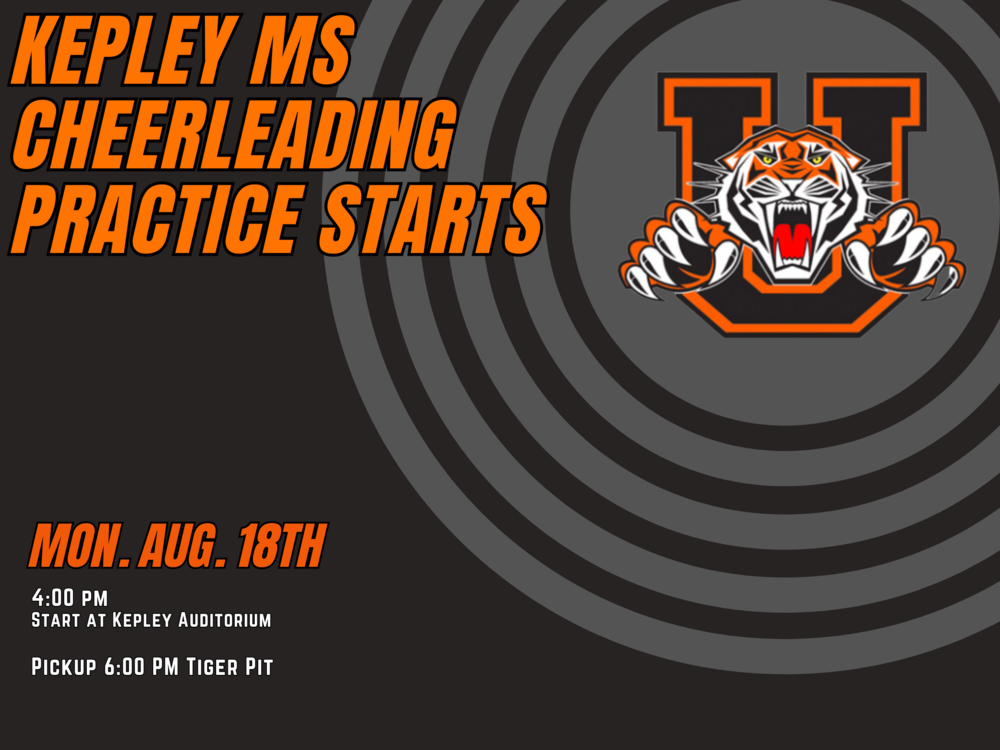 Cheer Practice Monday!!!