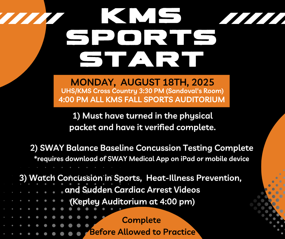 Start of Fall Sports Aug. 18th