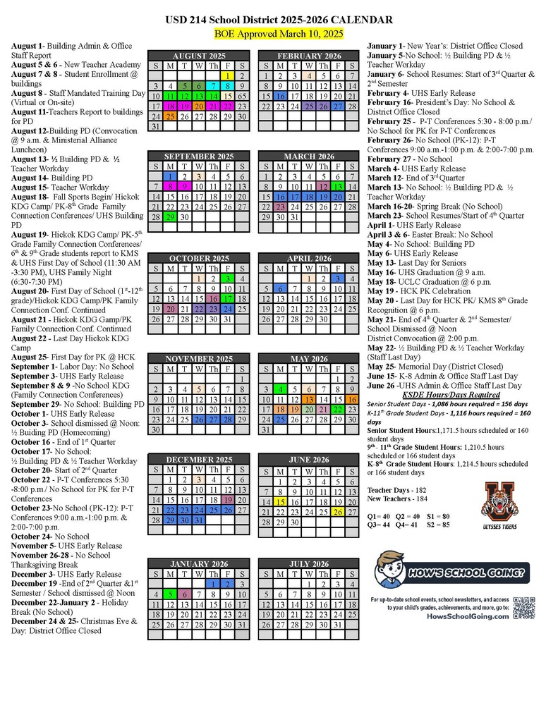 25-26 District Calendar