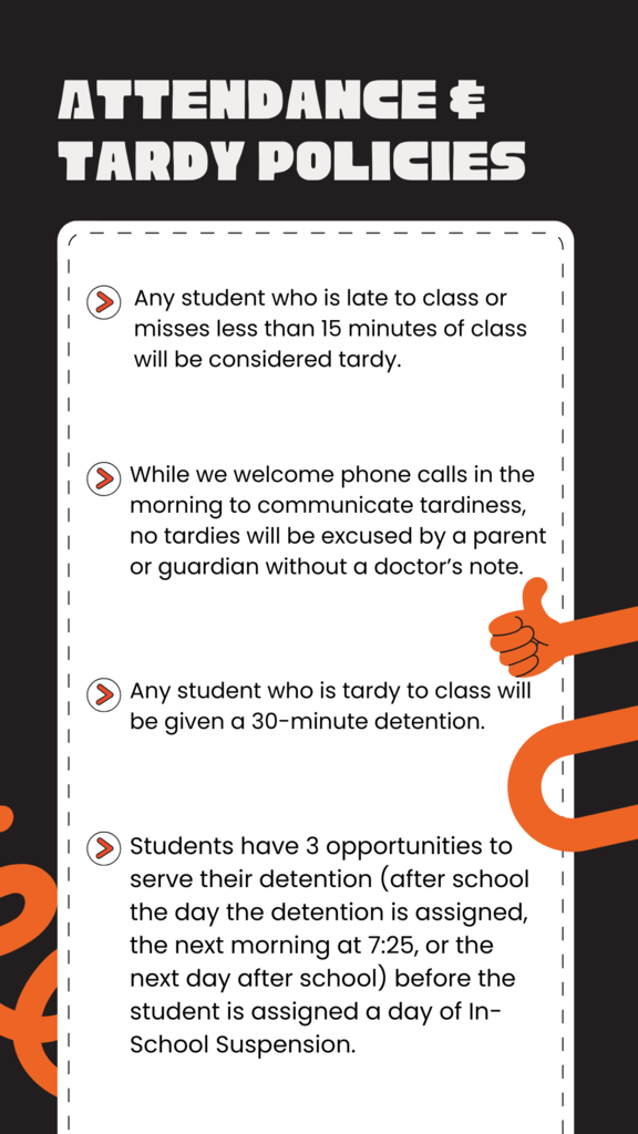 These images are infographics that show important policies for parents and students to know and understand