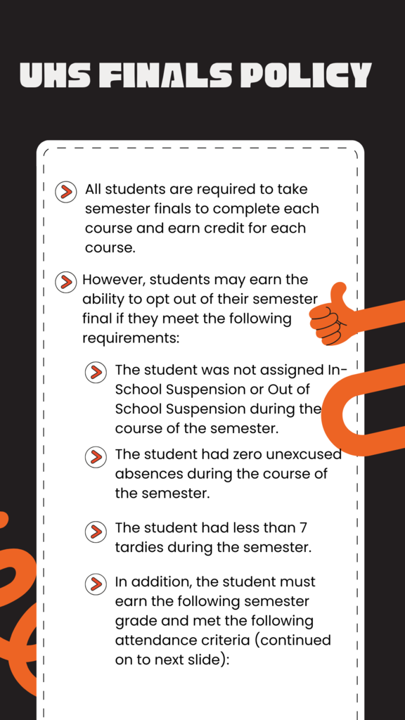 These images are infographics that show important policies for parents and students to know and understand