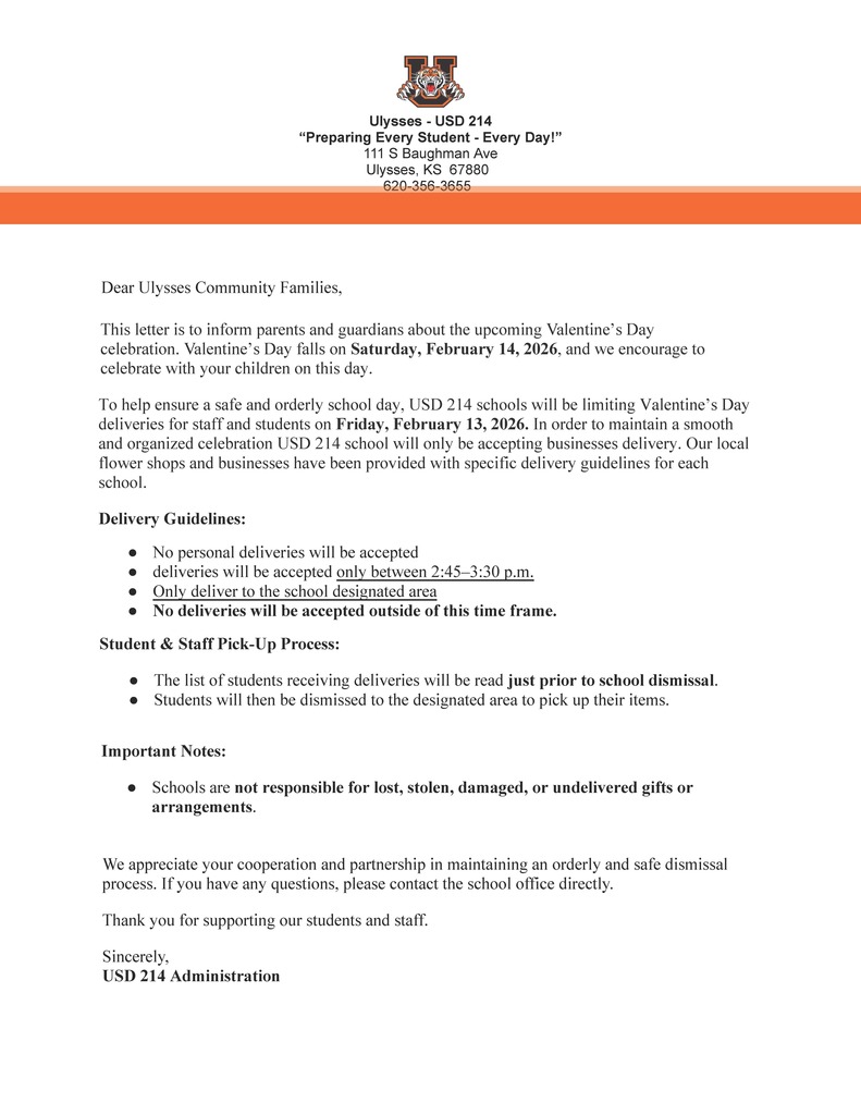 Valentine's day notice