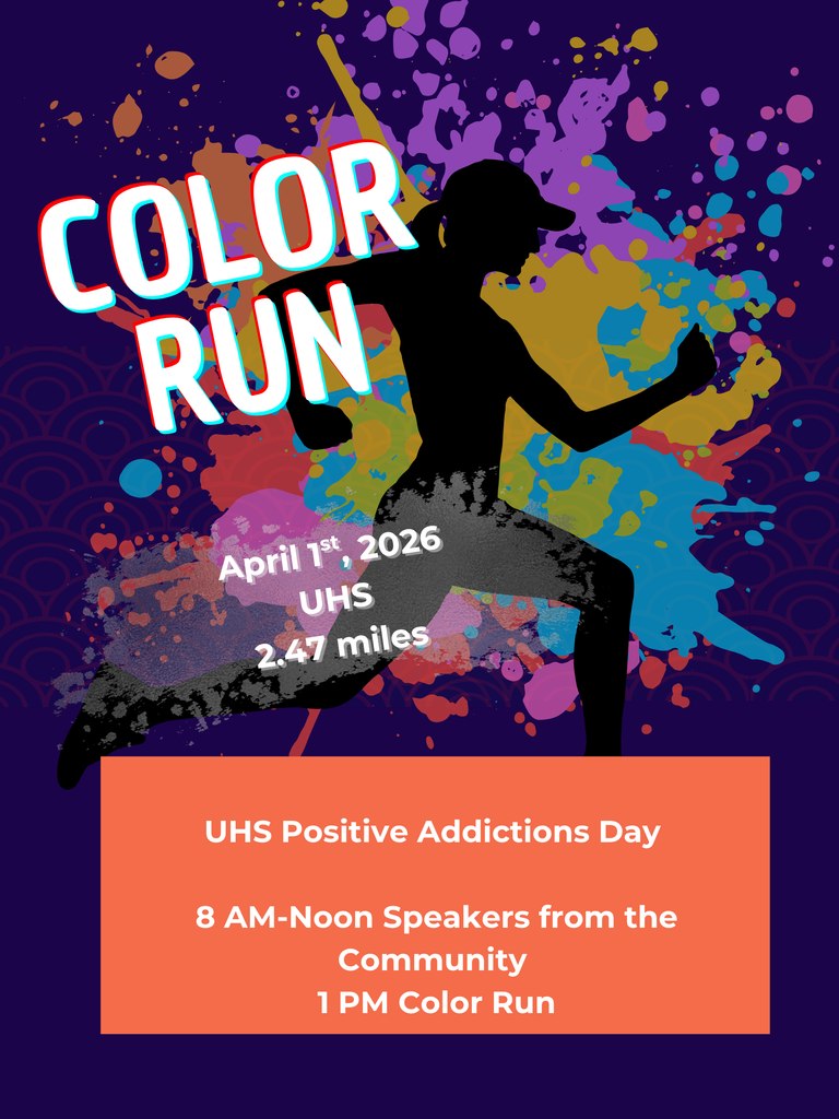 A graphic advertising the UHS Color Run