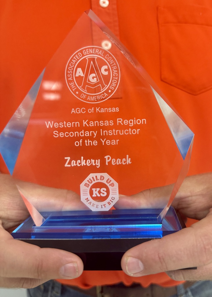 An image of Mr. Peach's award
