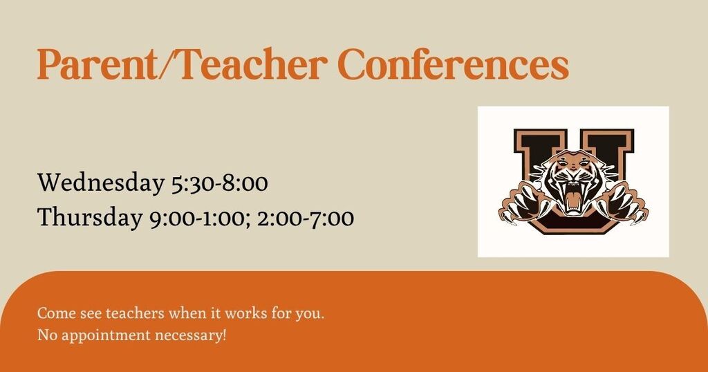 Parent/Teacher Conferences Wednesday & Thursday