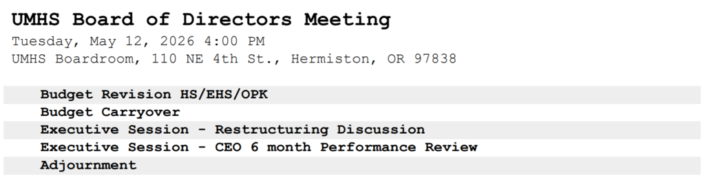 Board meeting agenda august 2025