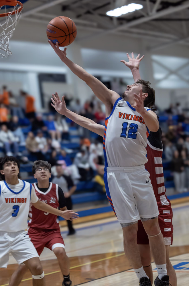 Photo by Kathy Aney Umatilla's David Garcia (12) goes to the hoop while playing McLoughlin on Jan. 17, 2026, in Umatilla.