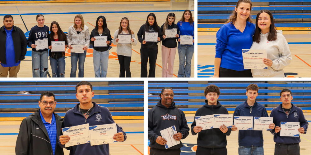 Collage of athletes who earned All League Recognition