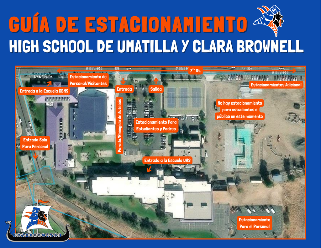 Guía de Estacionamiento High School de Umatilla y Clara Brownell