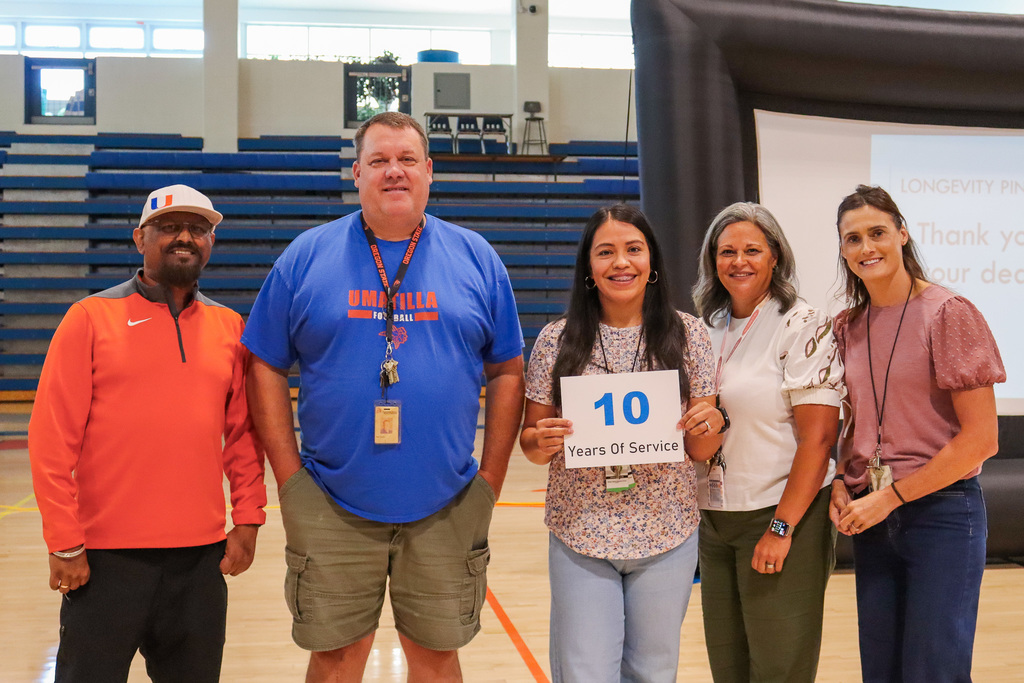 Photo of our staff members who have been with the district for 10 years