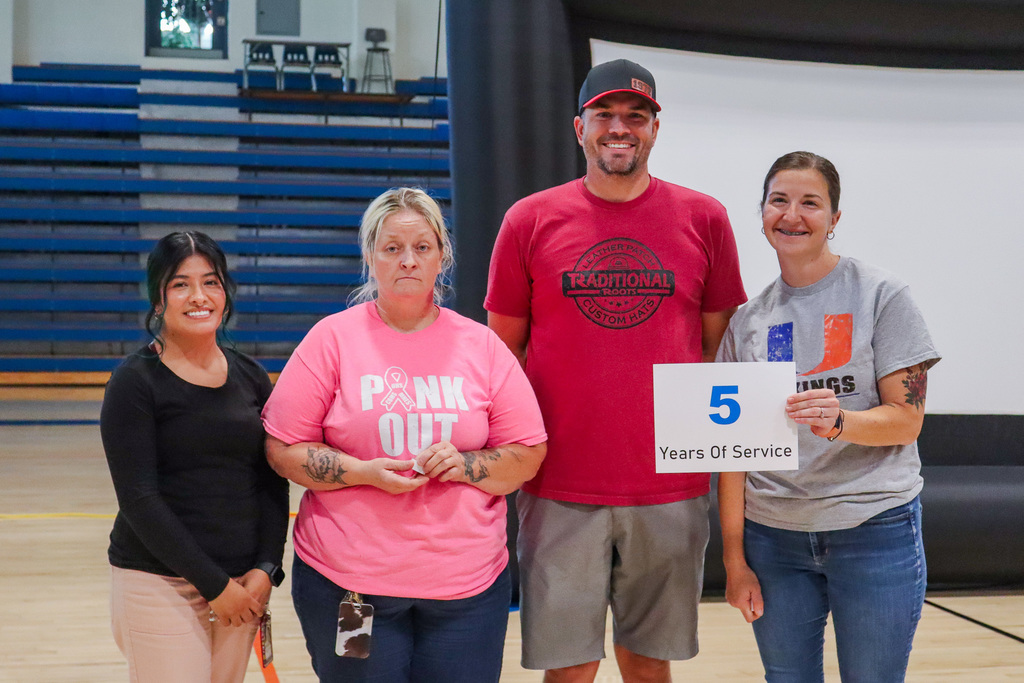 Photo of our staff members who have been with the district for 5 years