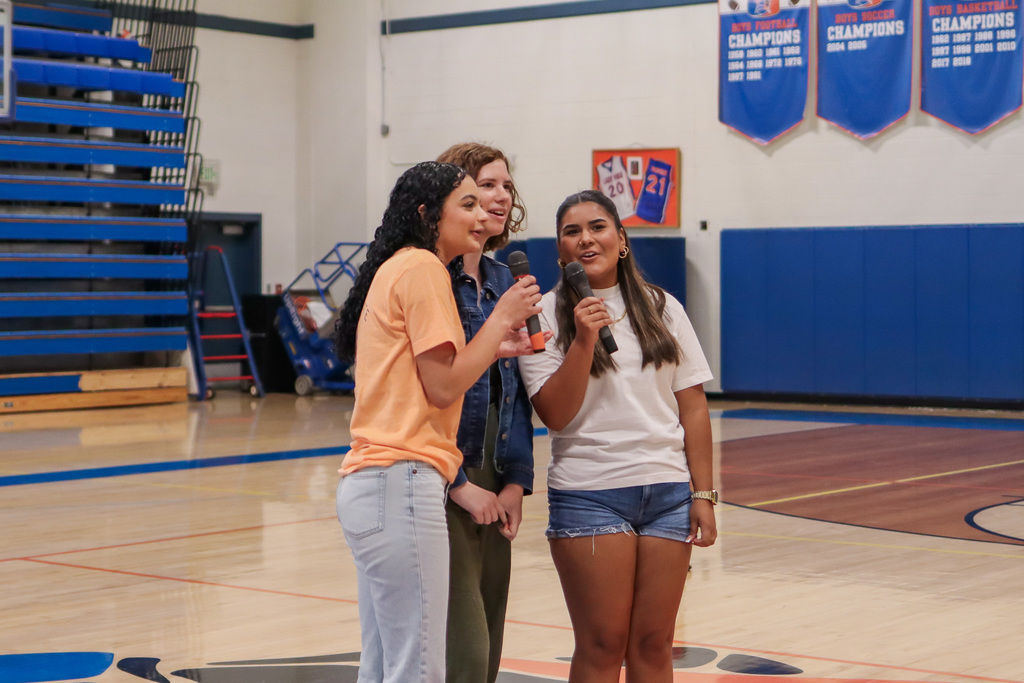 students singing the class chant