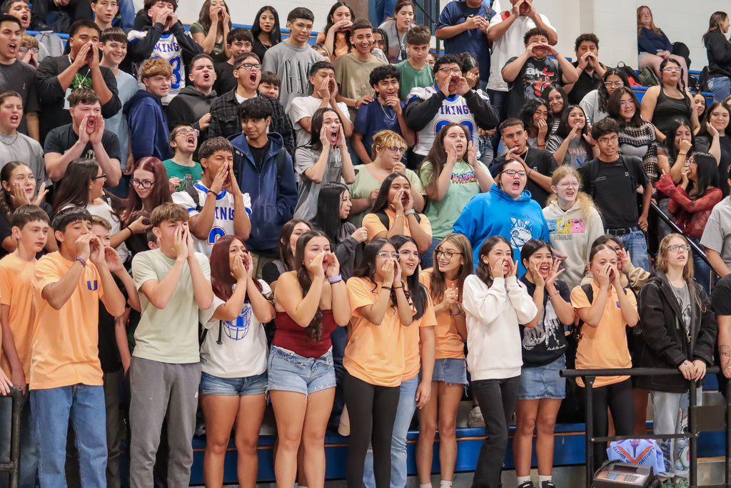 Students singing the class chant