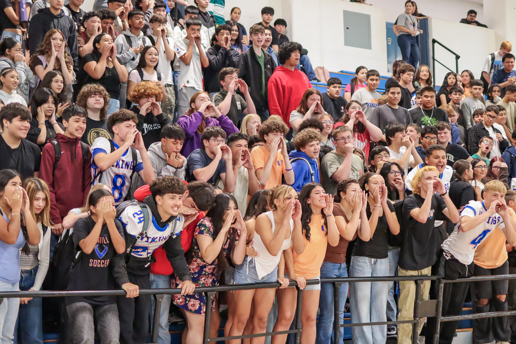 Students singing the class chant