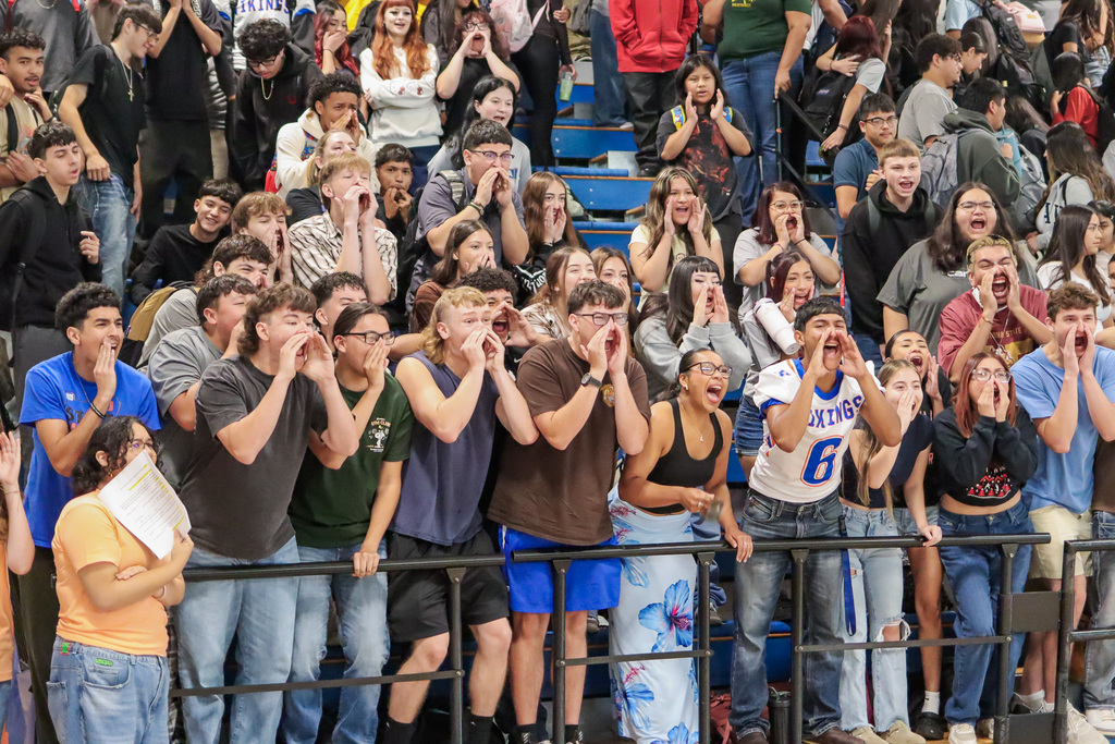 Students singing the class chant