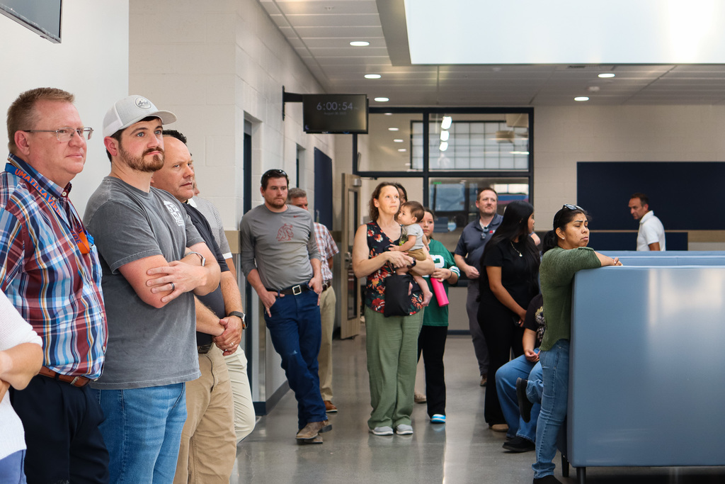 Guests at the CTE building ceremony