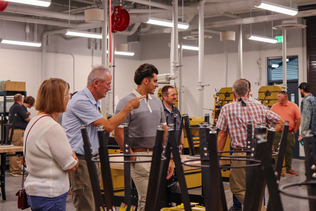 families touring the new CTE Building