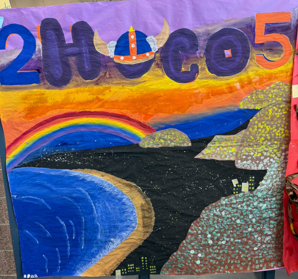 Photo of rio backdrop painted by students 