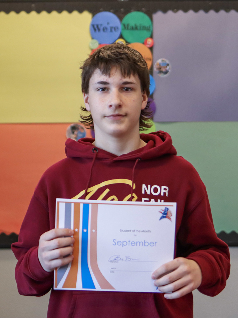 Photo of student of the month