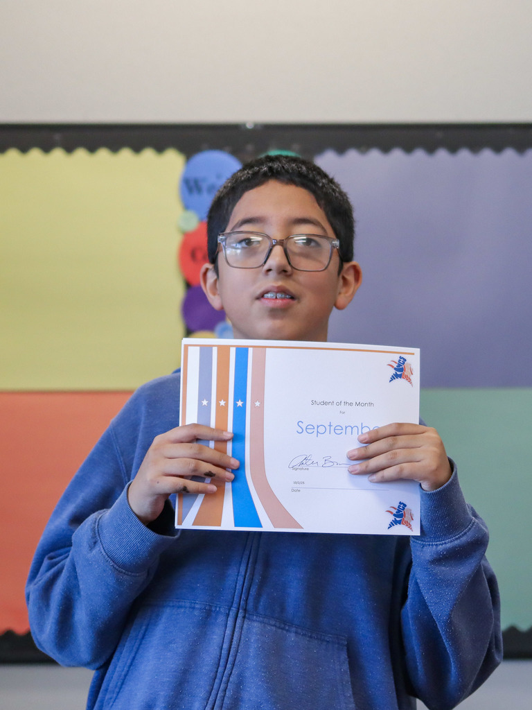 Photo of student of the month