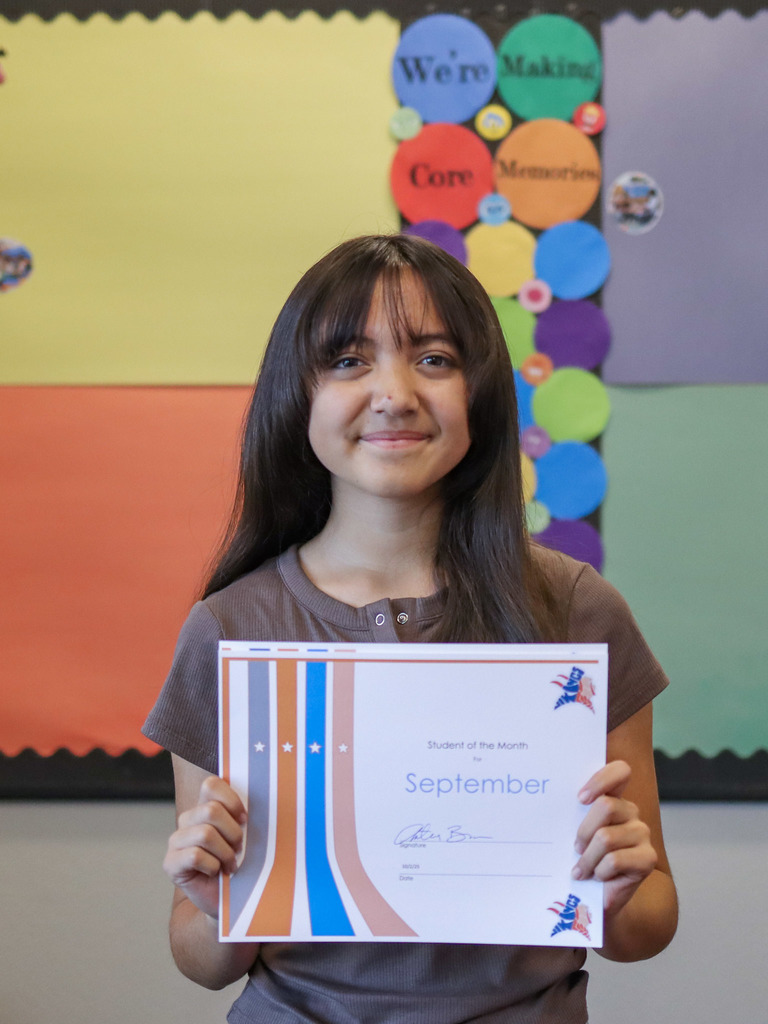 Photo of student of the month