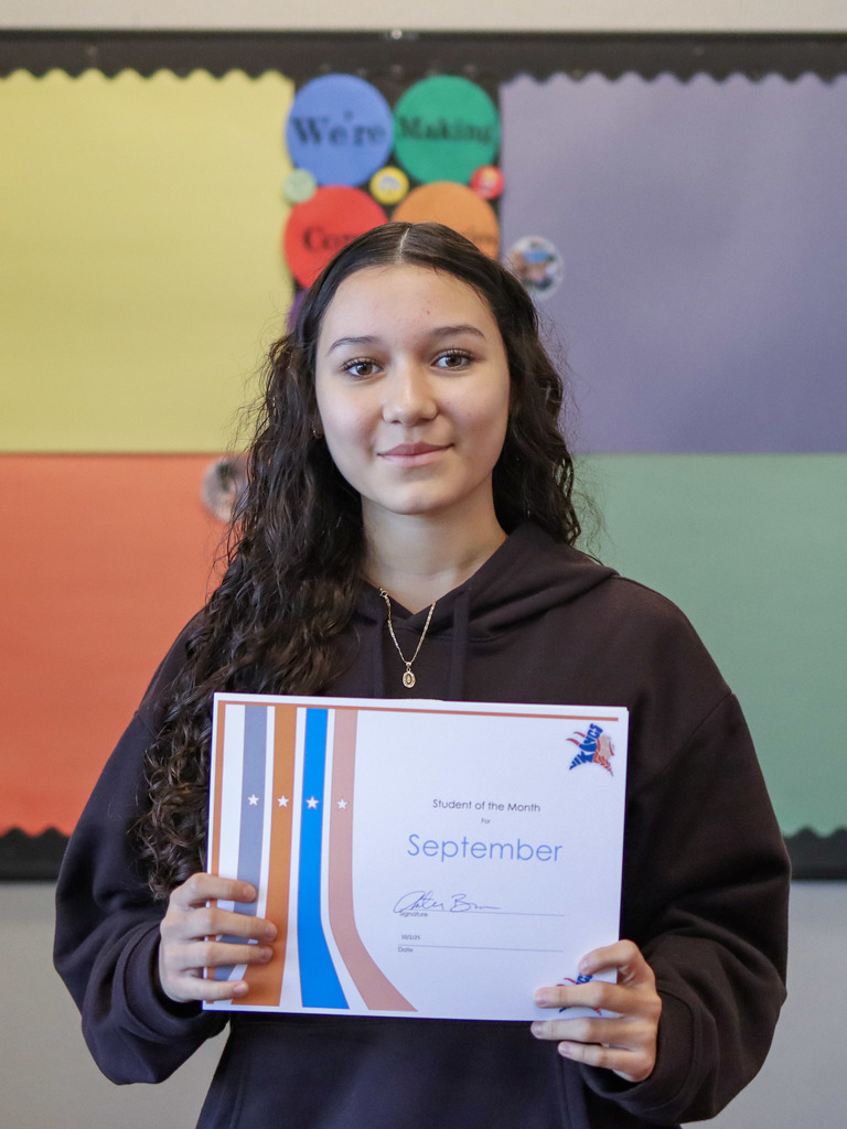 Photo of student of the month