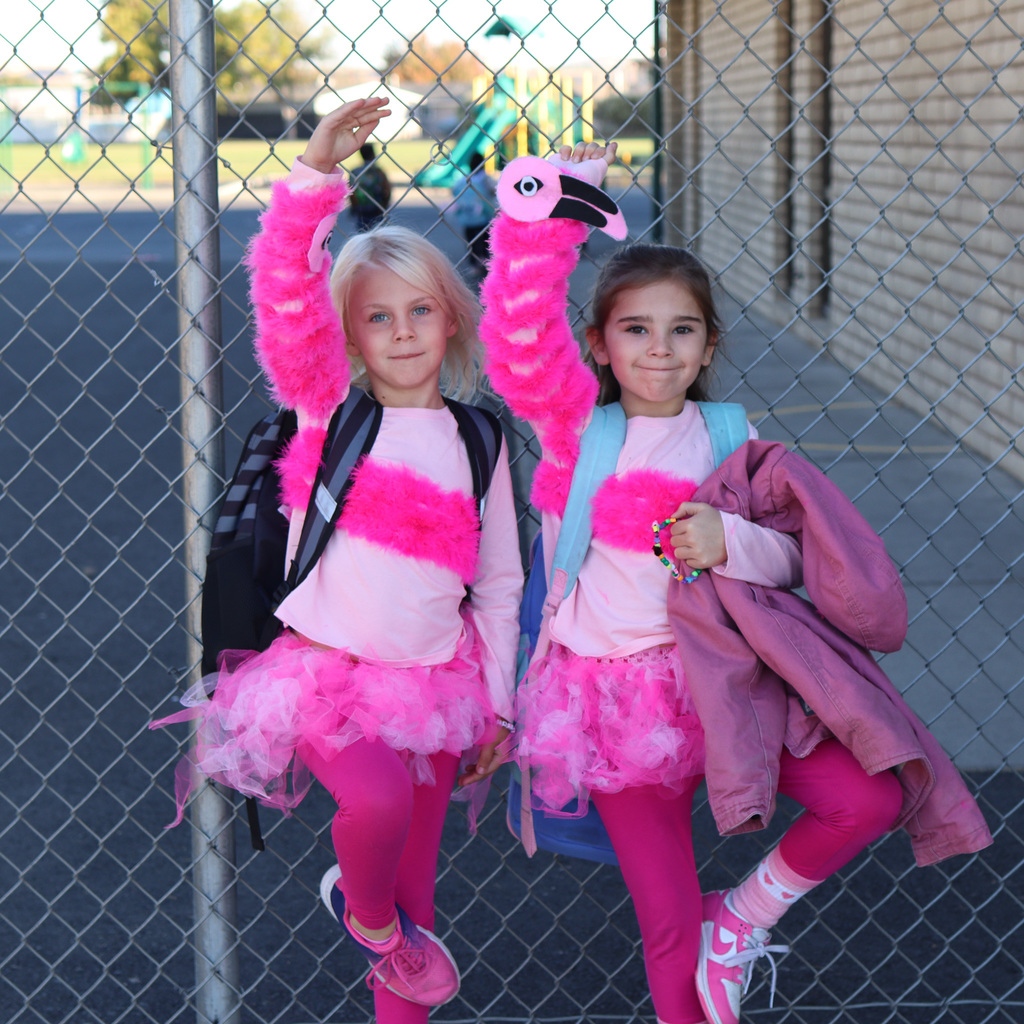 MHES students dressed up as an iconic duo