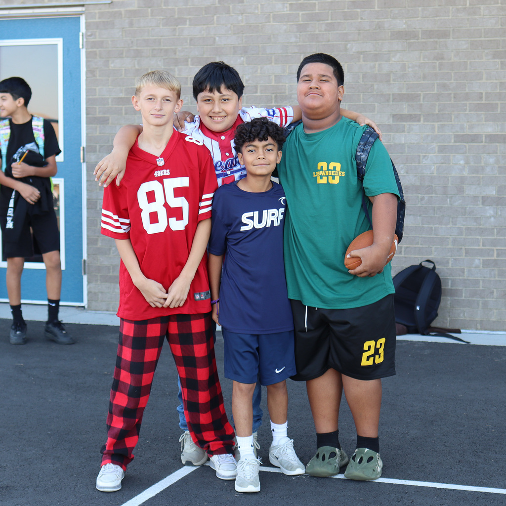 CVI students dressed in their pajamas/jerseys