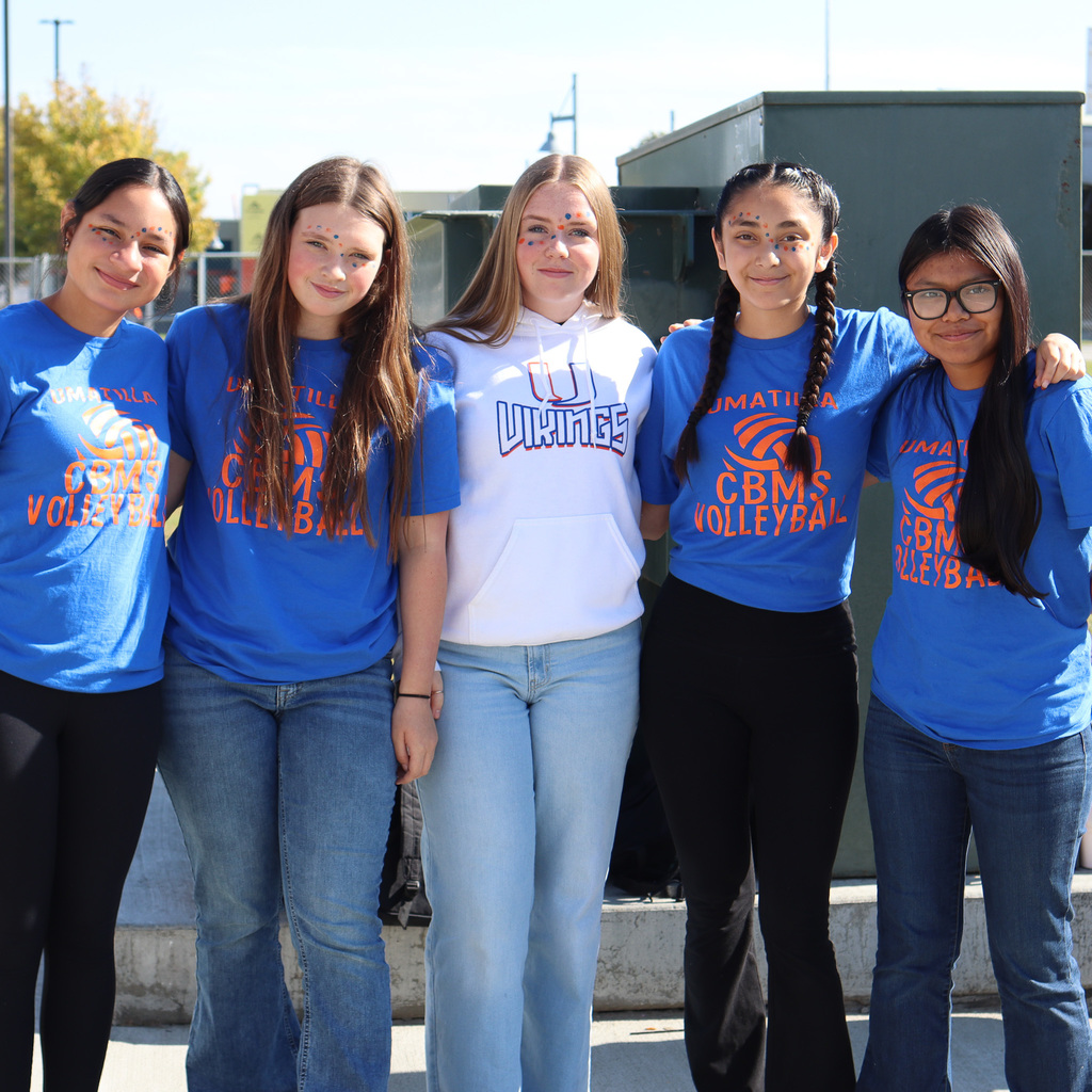 Students wearing school colors at CBMS
