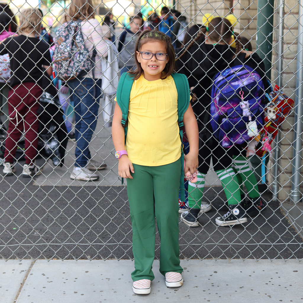 Student wearing school colors at MHES