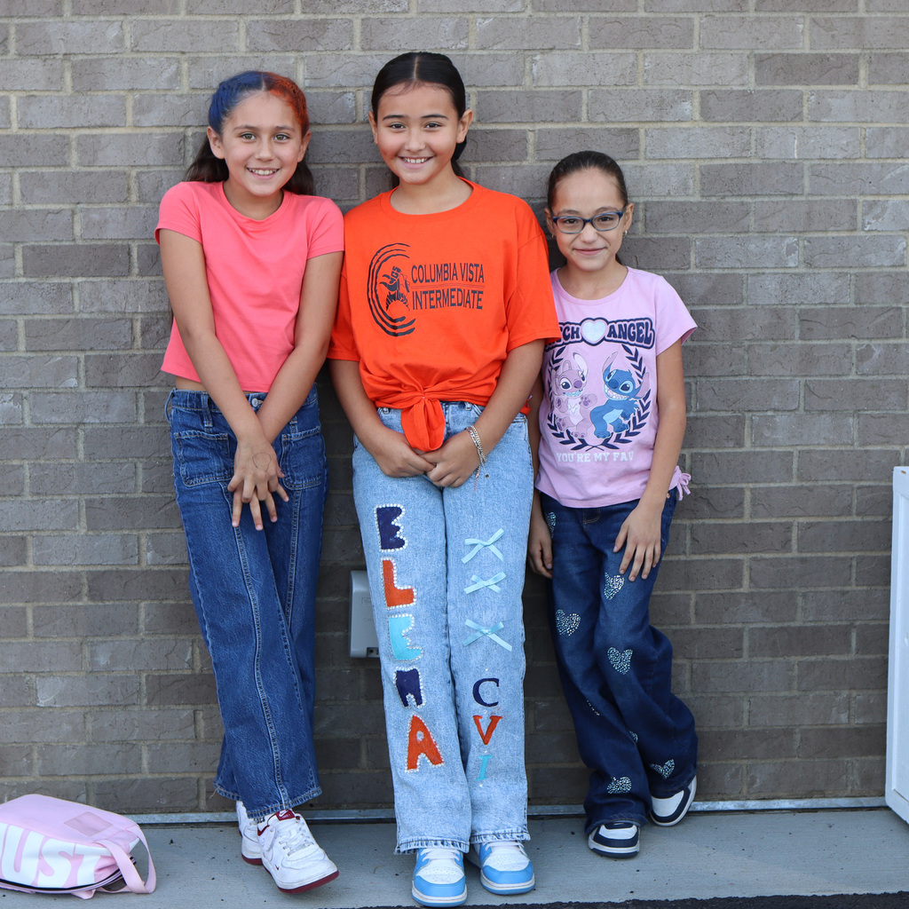 Students wearing school colors at CVI