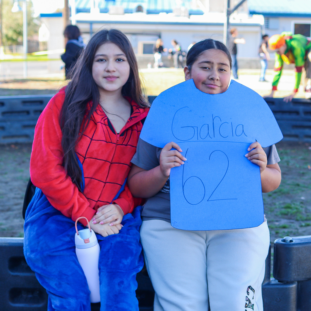 Students dressed up as superheroes
